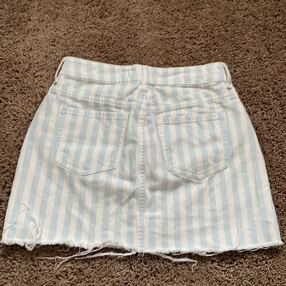 Pacsun baby blue and white striped skirt size 26 - Picture 3 of 3